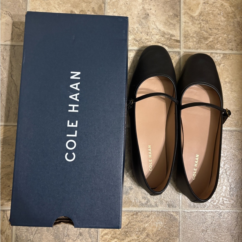 Cole Haan Yelena Mary Jane Ballet Flat Leather Size 9